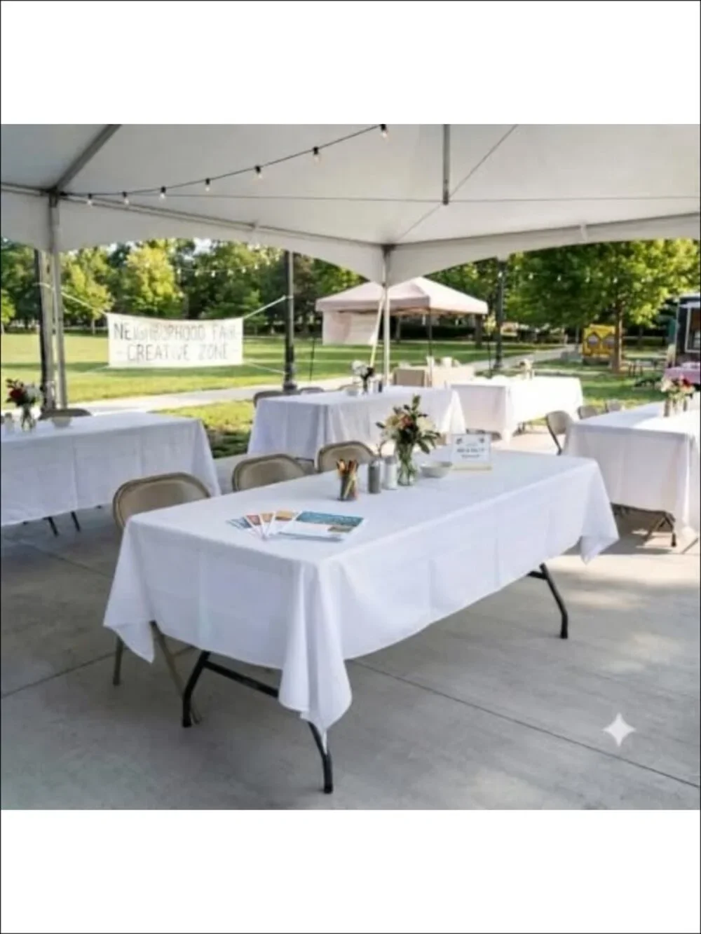 8 Pack White Rectangle Table Cloth 60 x 102 Inch for 6 Foot Tables